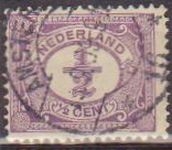 Holanda 1898-1924 Scott 055 Sello Serie Basica Numeros usado 1/2c Netherland  